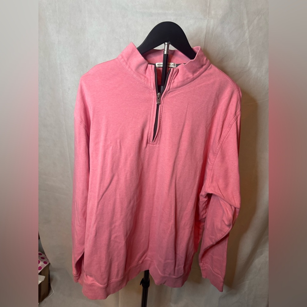 Peter Millar Pink Quarter-Zip Pullover